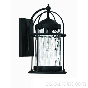 Lámparas de graden de al aire libre de vidrio vintage negro